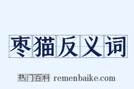 枣猫反义词是什么意思的图片